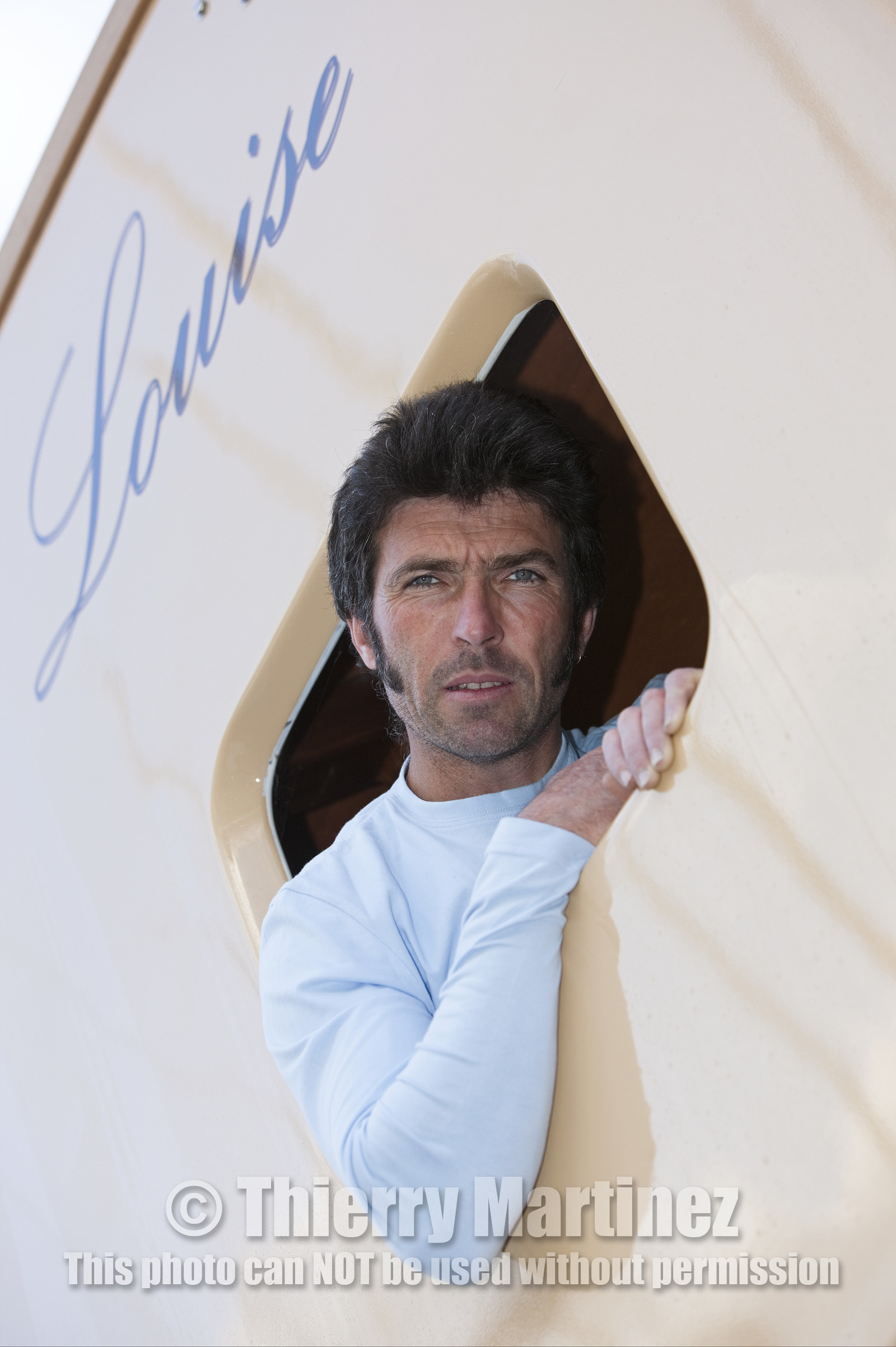 Thierry Dubois (FRA) et son bateau LA LOUISE