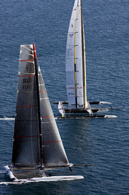 33rd  AMERICA'S CUP Valencia Spain, February 2010 - Defender:  ALINGHI (ALINGHI 5) vs Challenger : BMW Oracle Racing (USA 17)