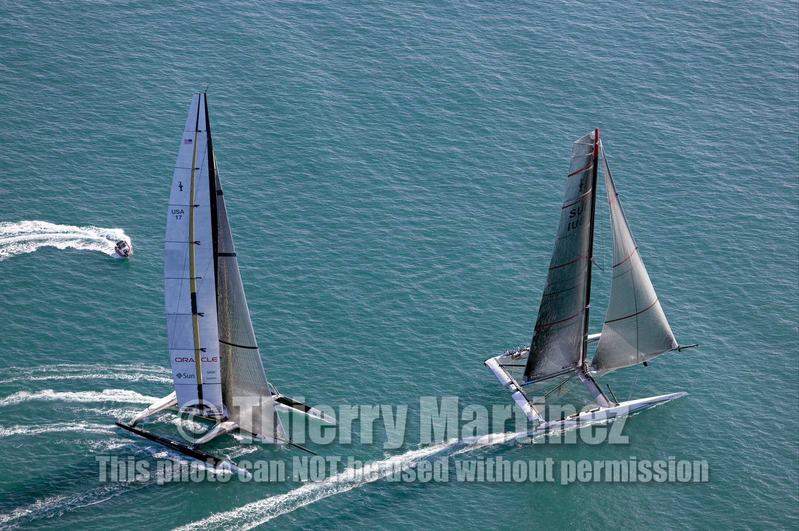 33rd  AMERICA'S CUP Valencia Spain, February 2010 - Defender:  ALINGHI (ALINGHI 5) vs Challenger : BMW Oracle Racing (USA 17)
