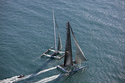 33rd  AMERICA'S CUP Valencia Spain, February 2010 - Defender:  ALINGHI (ALINGHI 5) vs Challenger : BMW Oracle Racing (USA 17)