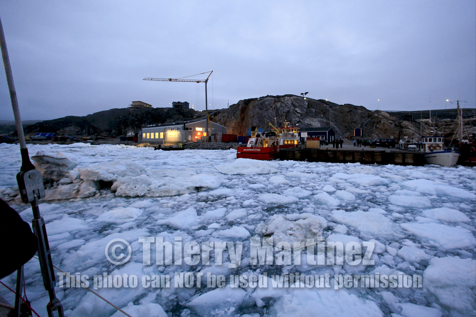 Schooner LA LOUISE sailing on west coast of Greenland.