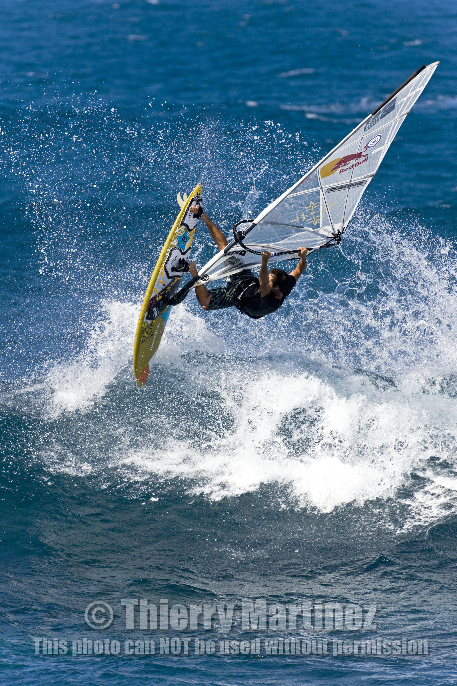 Windsurf in waves at Hookip'a Beach - North Shore Maui - Hawaii.
