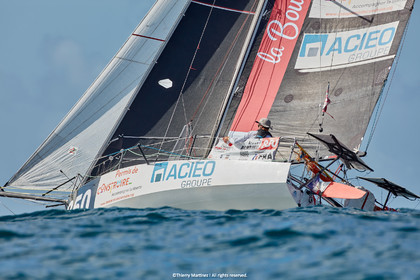 23_22813   © Thierry Martinez. LES SABLES D'OLONNE, 85 - FRANCE 25 septembre 2023.Départ MINI TRANSAT 2023. Départ du Dimanche 24 septembre retardé au Lundi 25 Sept .Les Sables d’Olonne (FRA)    Santa Cruz de la Palma ( Canaries)    St François ( Guadeloupe): 4050 NM.