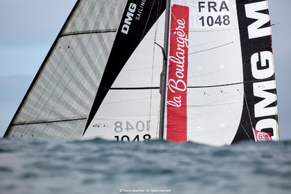 23_22698   © Thierry Martinez. LES SABLES D'OLONNE, 85 - FRANCE 25 septembre 2023.Départ MINI TRANSAT 2023. Départ du Dimanche 24 septembre retardé au Lundi 25 Sept .Les Sables d’Olonne (FRA)    Santa Cruz de la Palma ( Canaries)    St François ( Guadeloupe): 4050 NM.