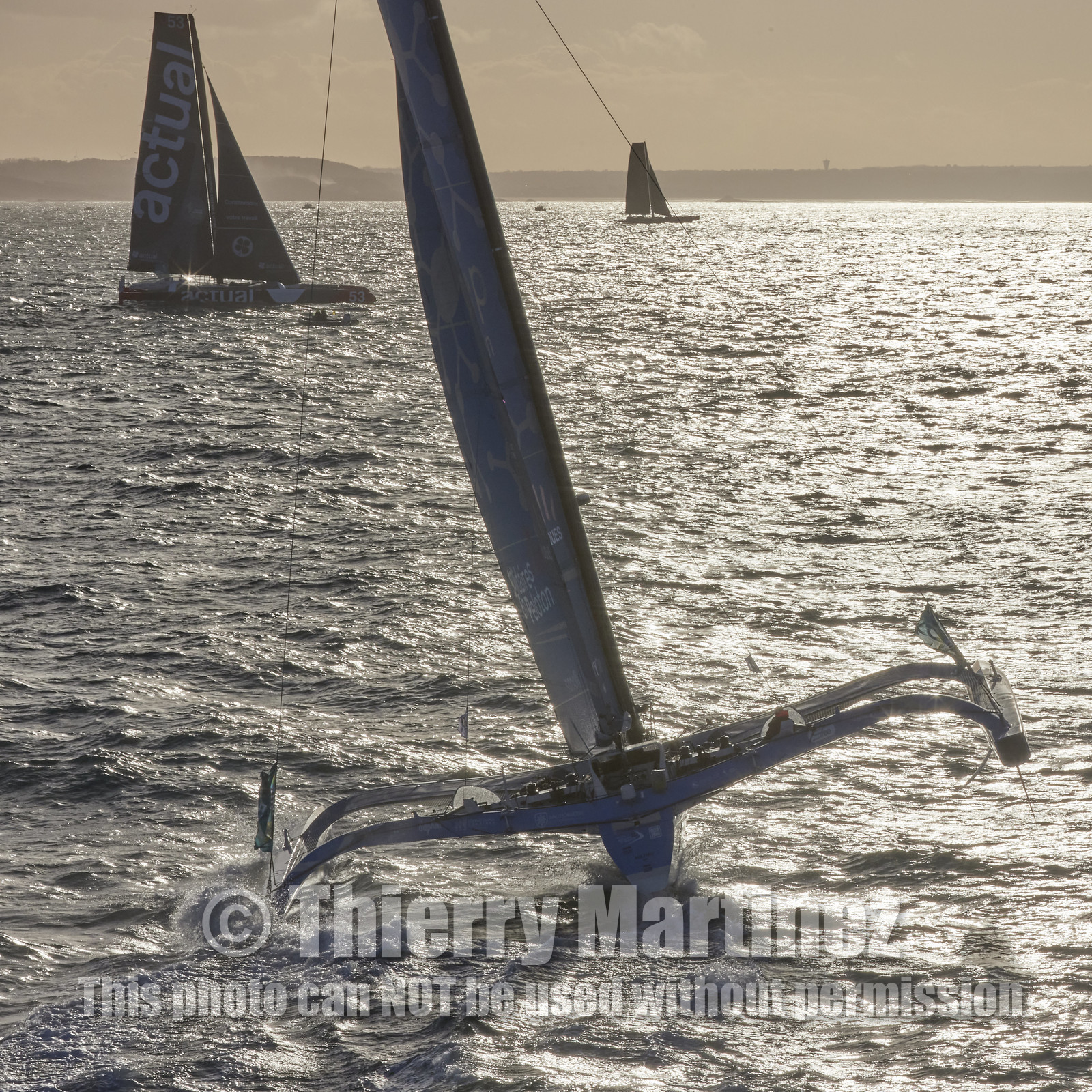 22_40166   © Thierry Martinez.DINARD, FRANCE. 9 Novembre  2022Départ de la 12éme ROUTE DU RHUM, transatlantique course à la voile en solitaire de St Malo(FRA)  à Pointe à Pitre (FRA-Guadeloupe) 3.543 milles nautiques.