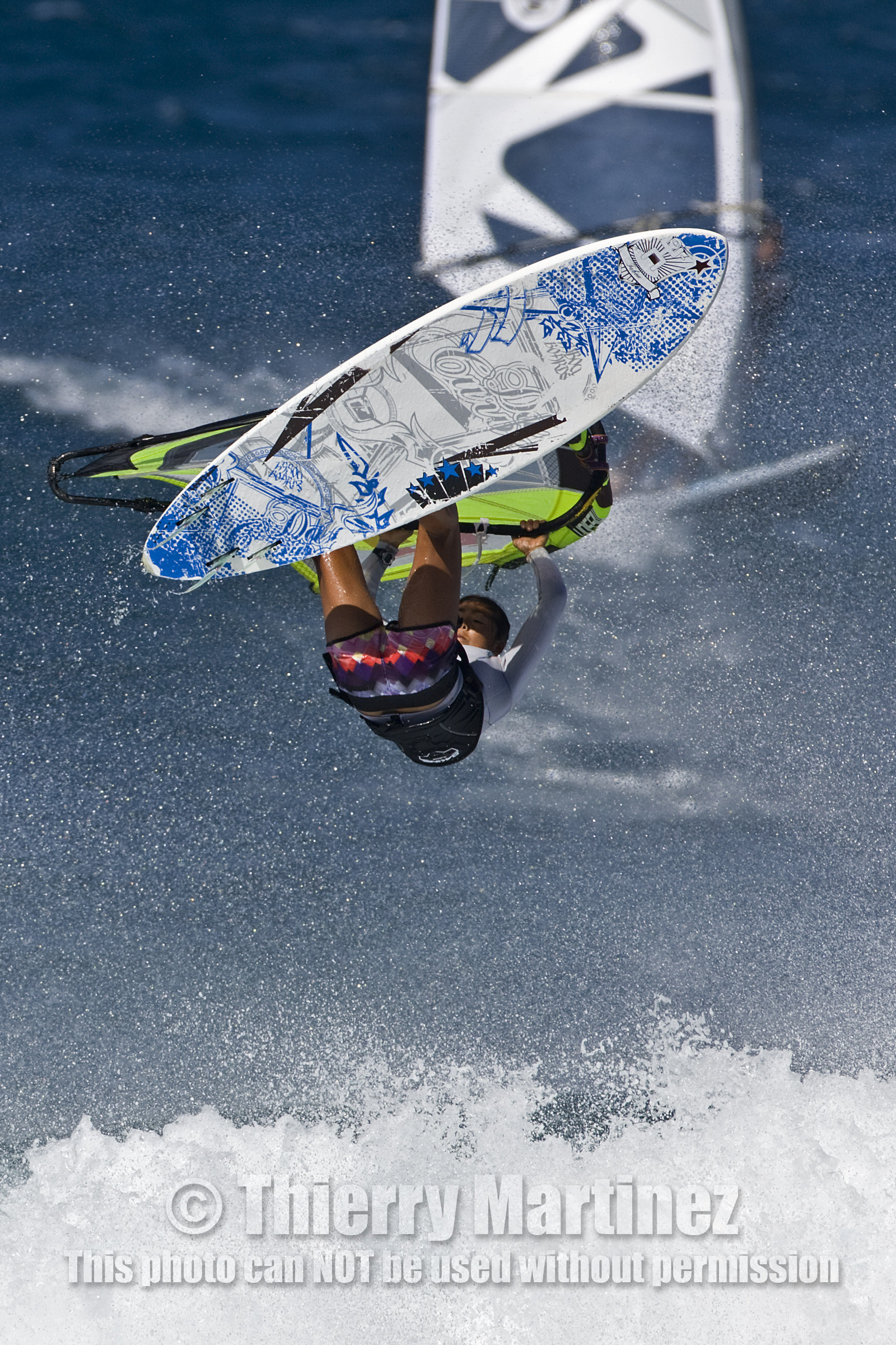 Windsurf in waves at Hookip'a Beach - North Shore Maui - Hawaii.
