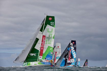 23_21991   © Thierry Martinez. LES SABLES D'OLONNE, 85 - FRANCE 25 septembre 2023.Départ MINI TRANSAT 2023. Départ du Dimanche 24 septembre retardé au Lundi 25 Sept .Les Sables d’Olonne (FRA)    Santa Cruz de la Palma ( Canaries)    St François ( Guadeloupe): 4050 NM.