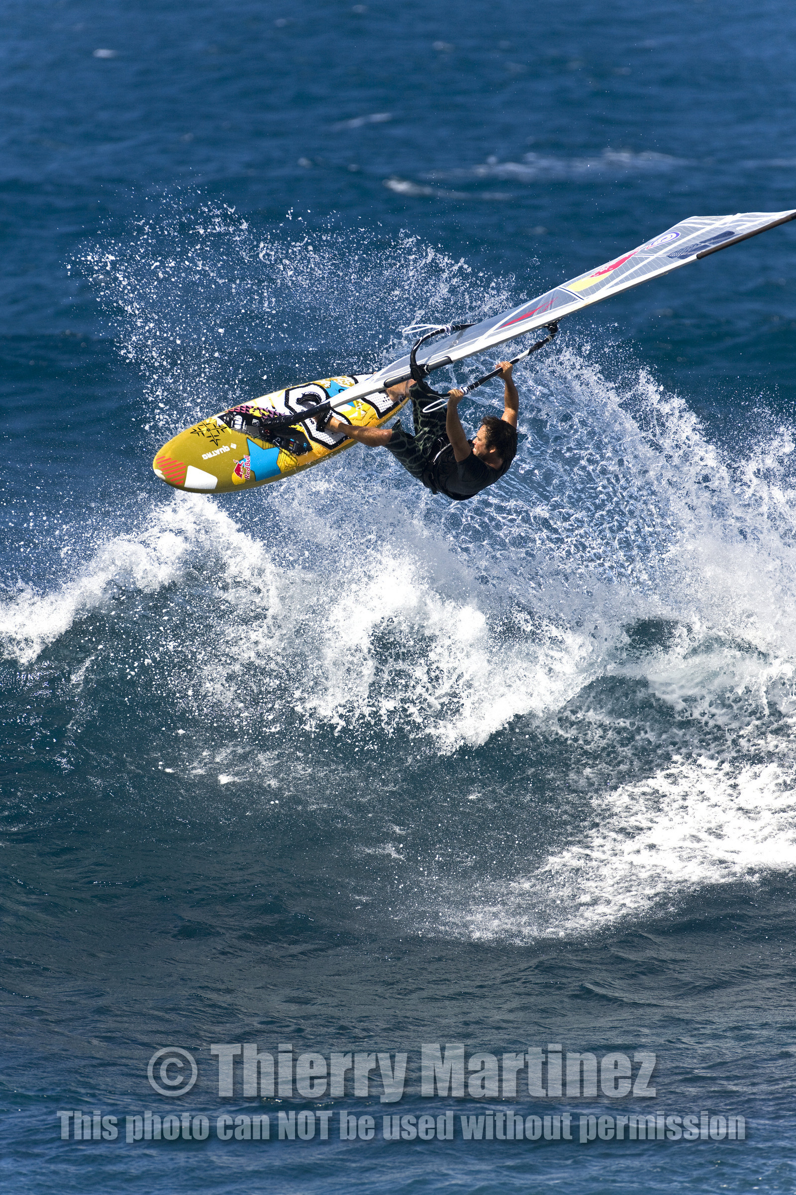 Windsurf in waves at Hookip'a Beach - North Shore Maui - Hawaii.