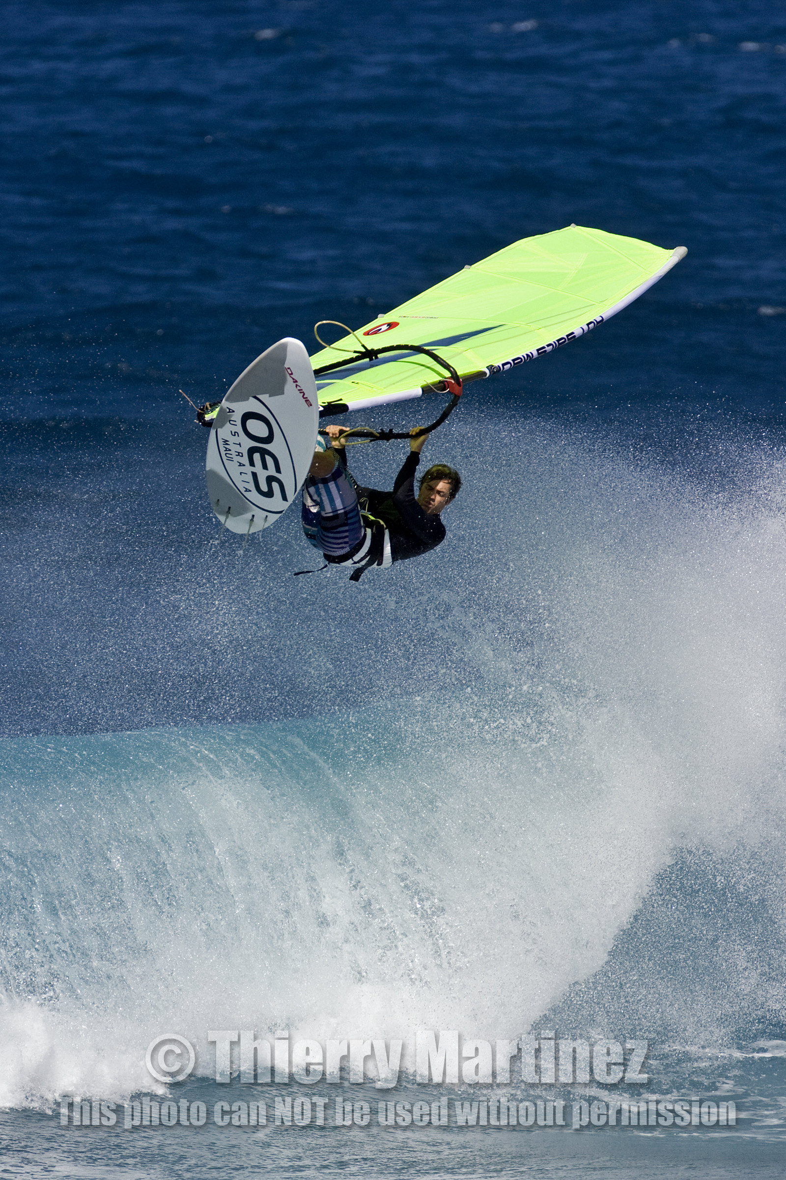 Windsurf in waves at Hookip'a Beach - North Shore Maui - Hawaii.