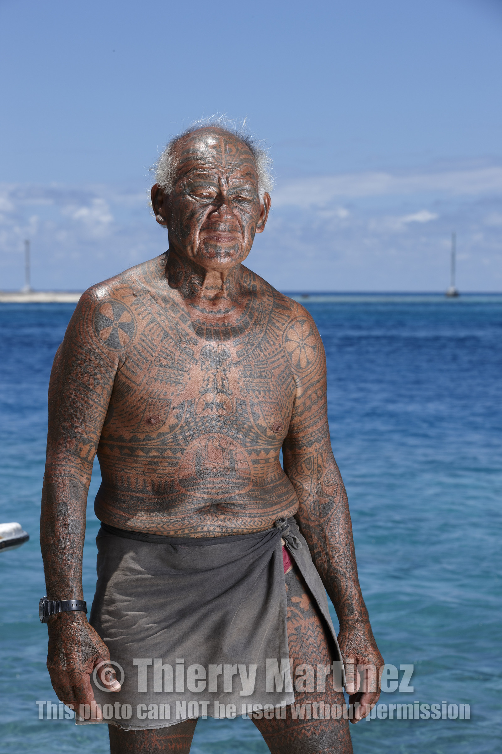 15_026830  ©ThMartinez Sea&Co.  RANGIROA - ARCHIPEL des TUAMOTU. POLYNESIE FRANCAISE .  8 Février 2015. ..HURI, pilote Taxi Boat à Rangiroa.