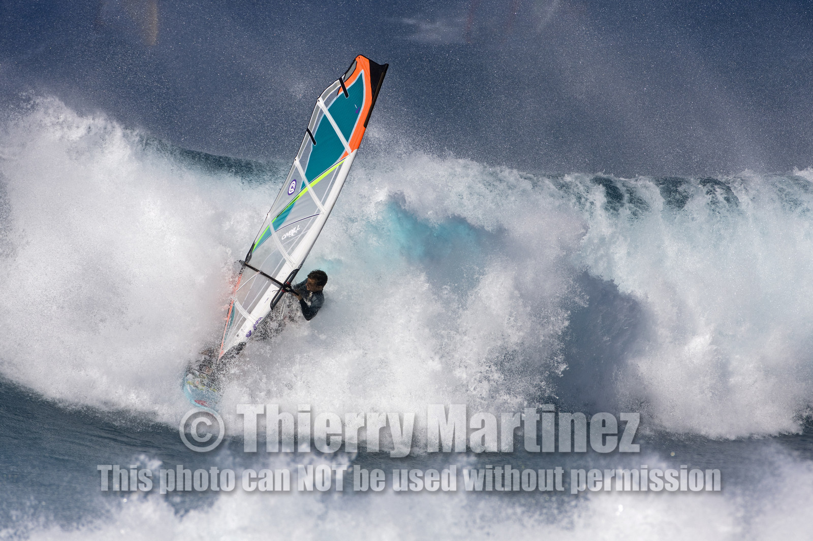 Windsurf in waves at Hookip'a Beach - North Shore Maui - Hawaii.
