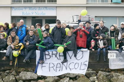 2012 13 VENDEE GLOBE. Winner arrival in Les sables d'Olonne (FRA