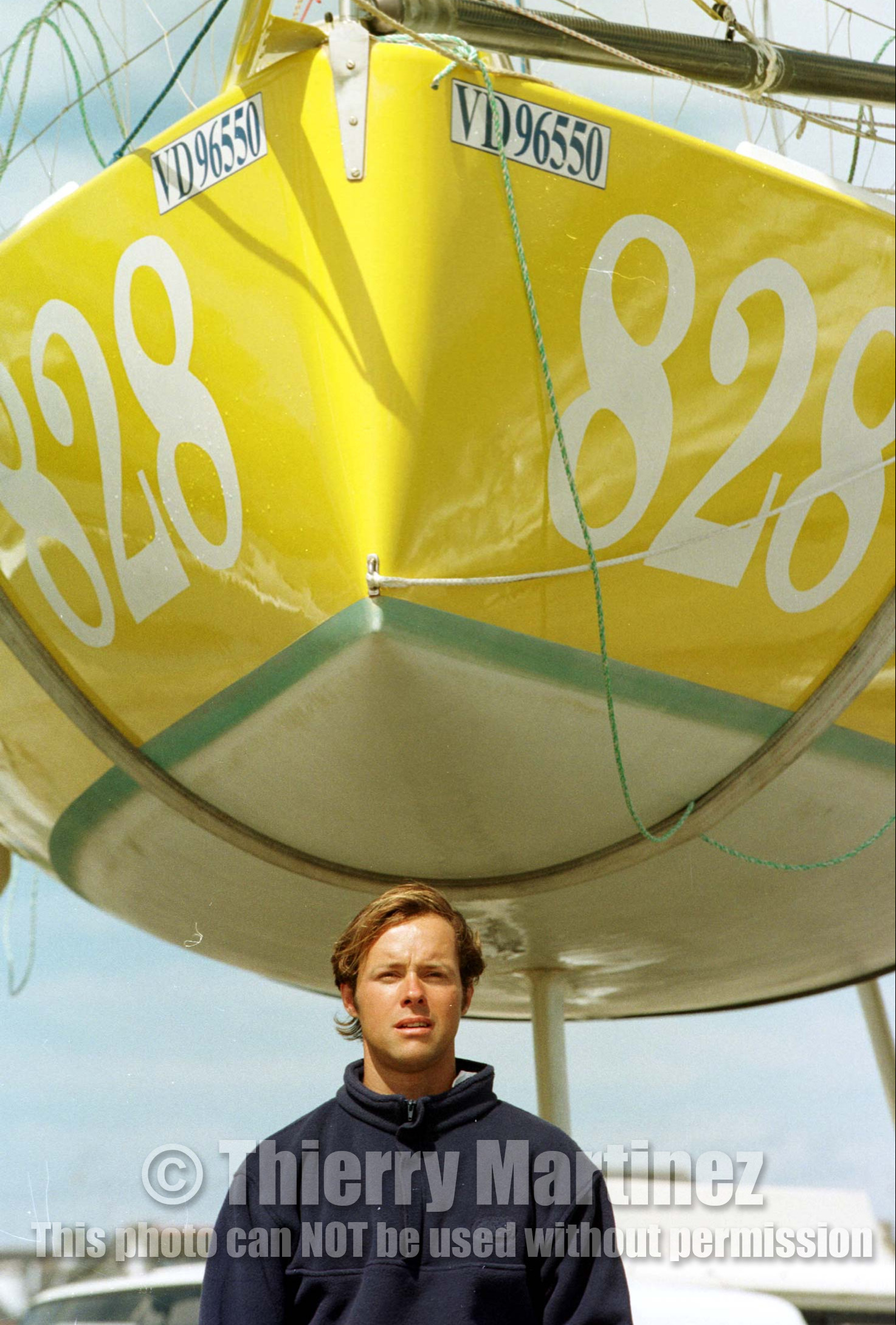 ©Thierry Martinez   Sea&Co. MINI TRANSAT 1997.  Thomas Coville (FRA) ZURICH.