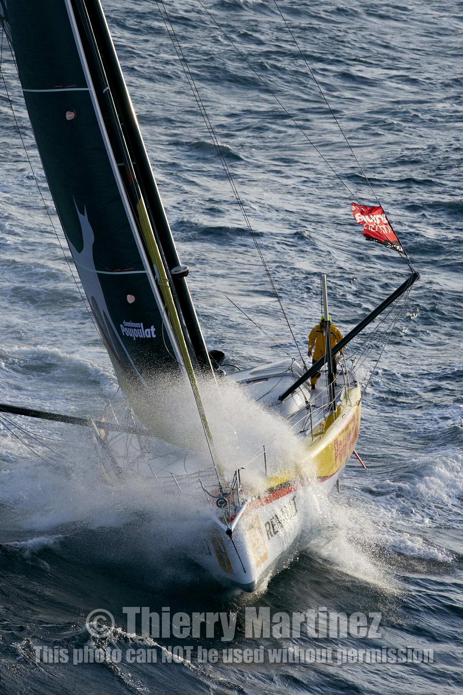 2014 BARCELONA WORLD RACE. Bernard Stamm (SUI) & Jean Le Cam (FRA) on CHEMINEES POUJOULAT