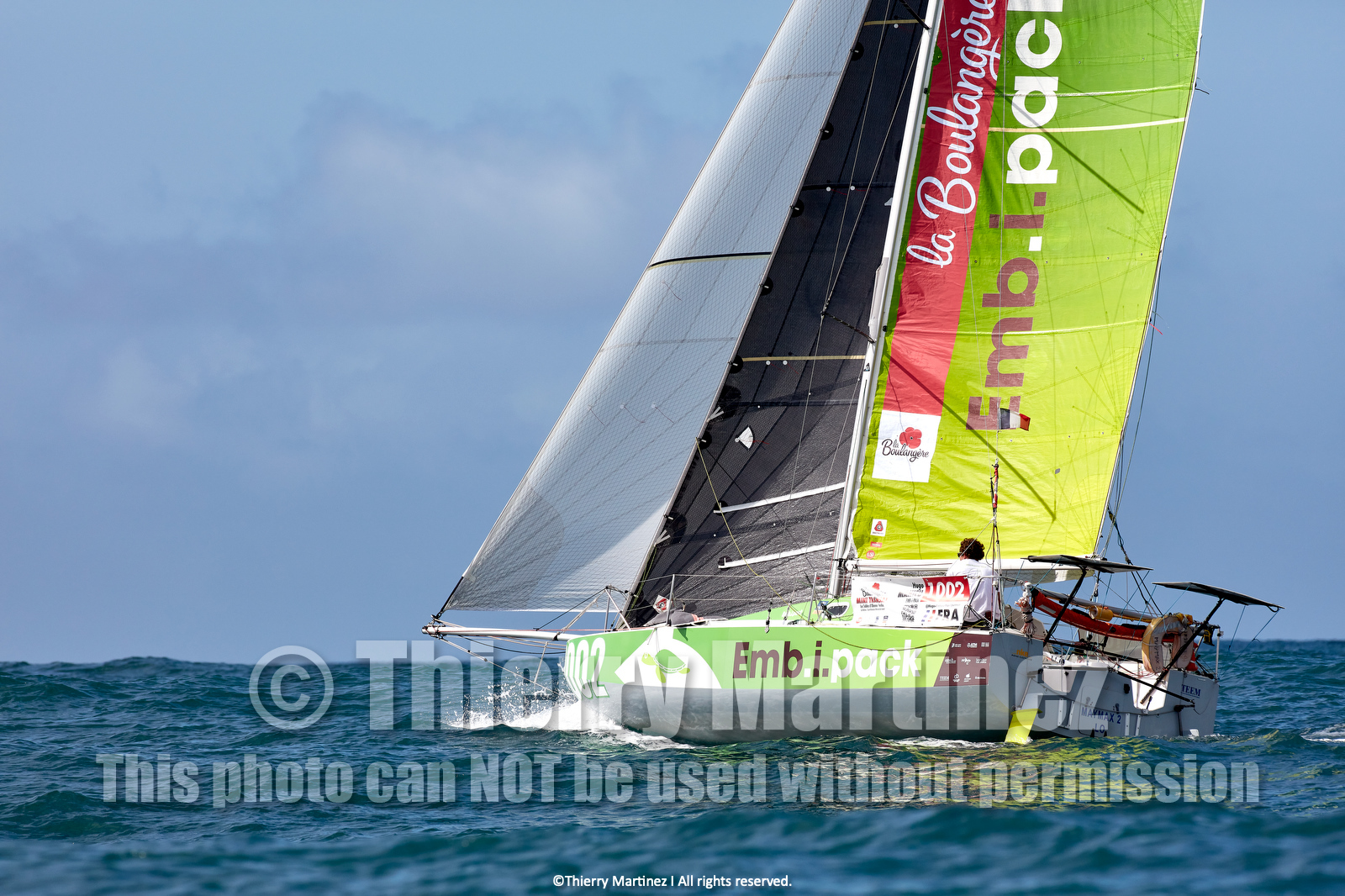 23_22794   © Thierry Martinez. LES SABLES D'OLONNE, 85 - FRANCE 25 septembre 2023.Départ MINI TRANSAT 2023. Départ du Dimanche 24 septembre retardé au Lundi 25 Sept .Les Sables d’Olonne (FRA)    Santa Cruz de la Palma ( Canaries)    St François ( Guadeloupe): 4050 NM.