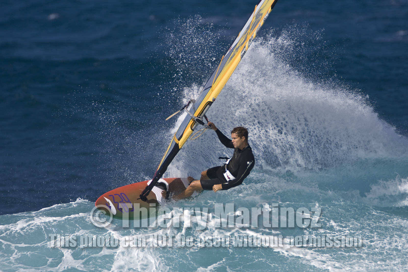 Windsurf in waves at Hookip'a Beach - North Shore Maui - Hawaii.