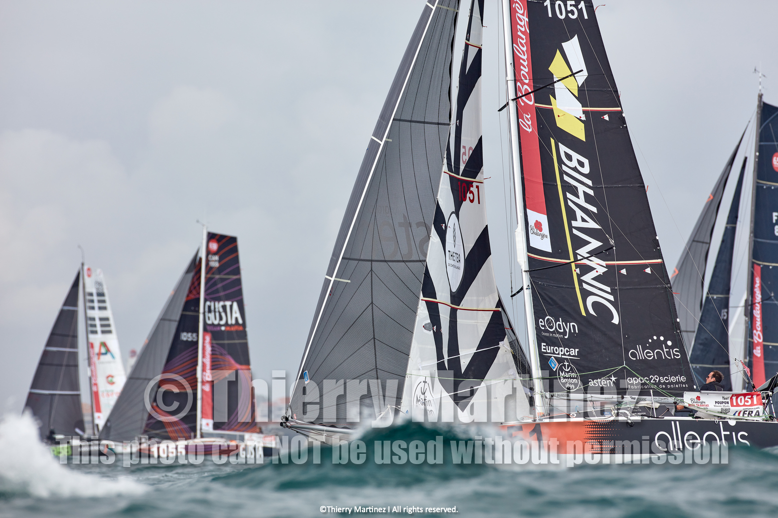 23_22479   © Thierry Martinez. LES SABLES D'OLONNE, 85 - FRANCE 25 septembre 2023.Départ MINI TRANSAT 2023. Départ du Dimanche 24 septembre retardé au Lundi 25 Sept .Les Sables d’Olonne (FRA)    Santa Cruz de la Palma ( Canaries)    St François ( Guadeloupe): 4050 NM.
