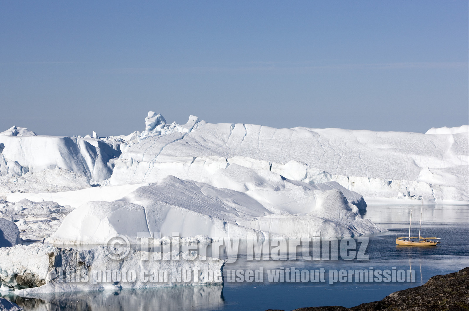 Schooner LA LOUISE sailing on west coast of Greenland.