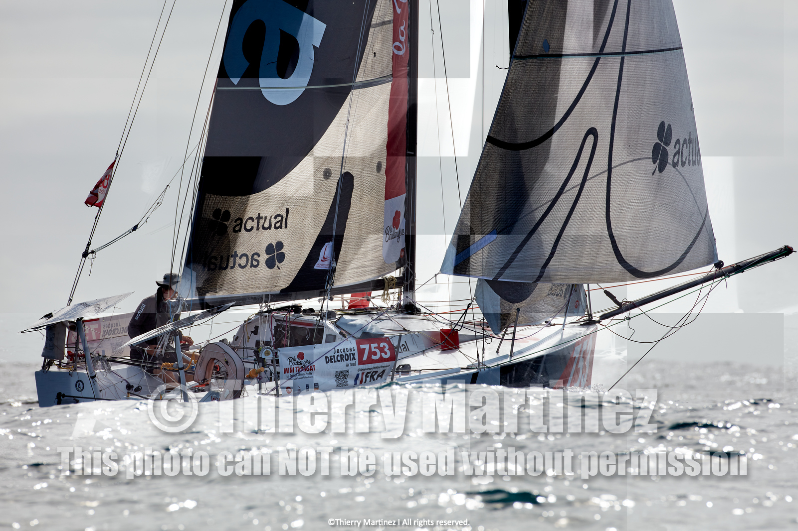 23_22842   © Thierry Martinez. LES SABLES D'OLONNE, 85 - FRANCE 25 septembre 2023.Départ MINI TRANSAT 2023. Départ du Dimanche 24 septembre retardé au Lundi 25 Sept .Les Sables d’Olonne (FRA)    Santa Cruz de la Palma ( Canaries)    St François ( Guadeloupe): 4050 NM.