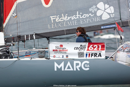 23_22347   © Thierry Martinez. LES SABLES D'OLONNE, 85 - FRANCE 25 septembre 2023.Départ MINI TRANSAT 2023. Départ du Dimanche 24 septembre retardé au Lundi 25 Sept .Les Sables d’Olonne (FRA)    Santa Cruz de la Palma ( Canaries)    St François ( Guadeloupe): 4050 NM.