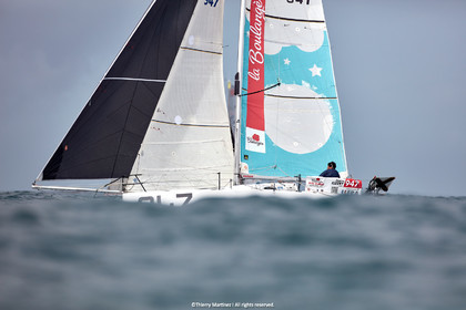 23_22595   © Thierry Martinez. LES SABLES D'OLONNE, 85 - FRANCE 25 septembre 2023.Départ MINI TRANSAT 2023. Départ du Dimanche 24 septembre retardé au Lundi 25 Sept .Les Sables d’Olonne (FRA)    Santa Cruz de la Palma ( Canaries)    St François ( Guadeloupe): 4050 NM.