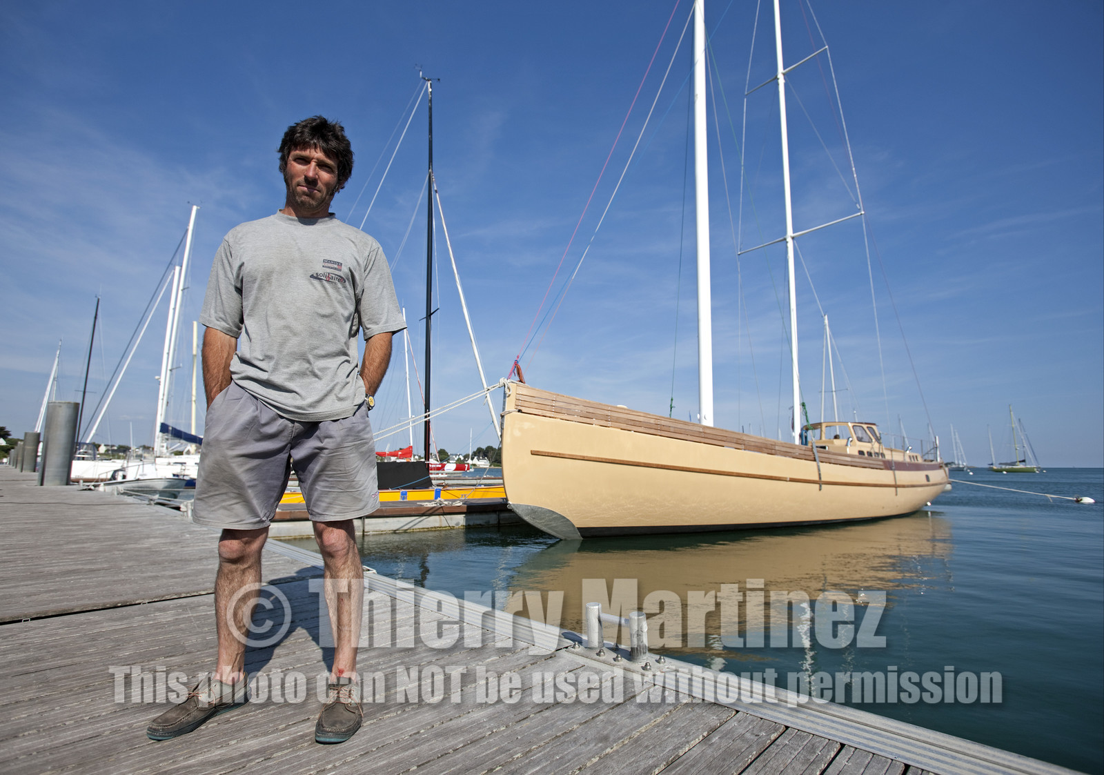 Launch of Thierry Dubois (FRA) new schooner LA LOUISE