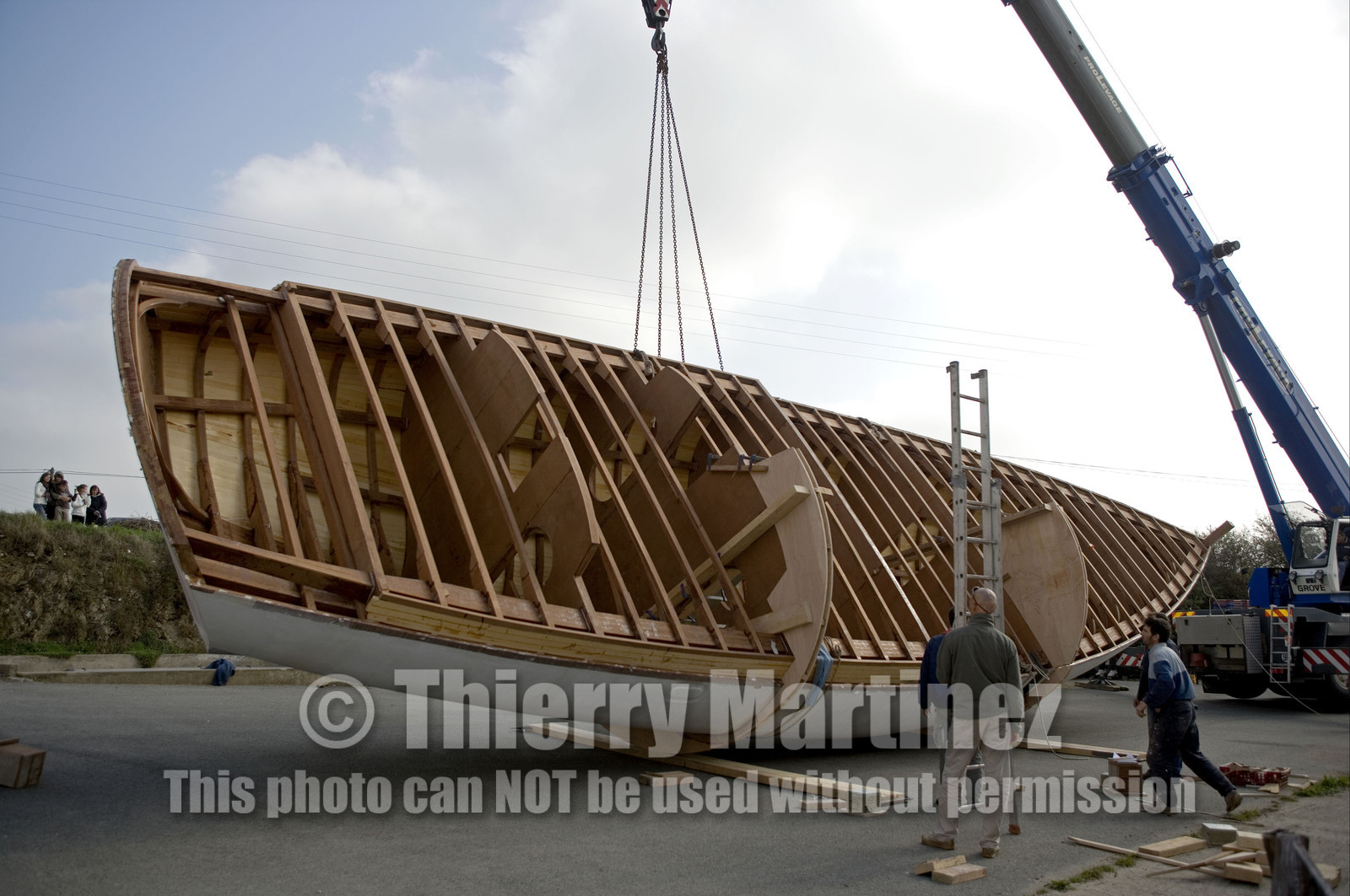 Thierry Dubois new boat under construction.15 Oct 2006