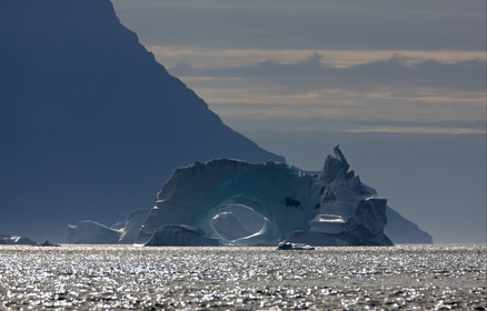 Schooner LA LOUISE sailing on west coast of Greenland.