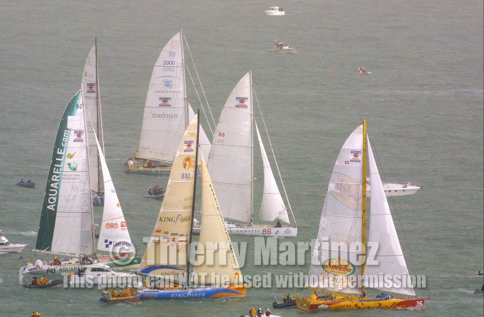 ©Thierry Martinez   Sea&Co. -Vendee Globe 2000 start. Les Sables d'Olonne (FRA).9th Nov 00. 16.11 (french time).