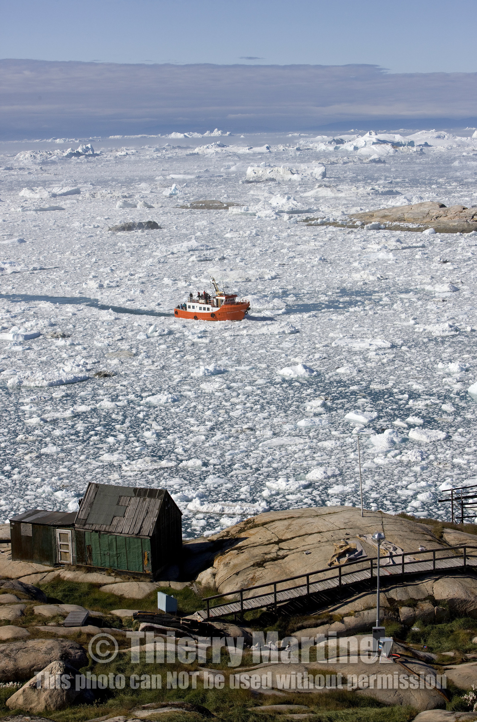 Schooner LA LOUISE sailing on west coast of Greenland.