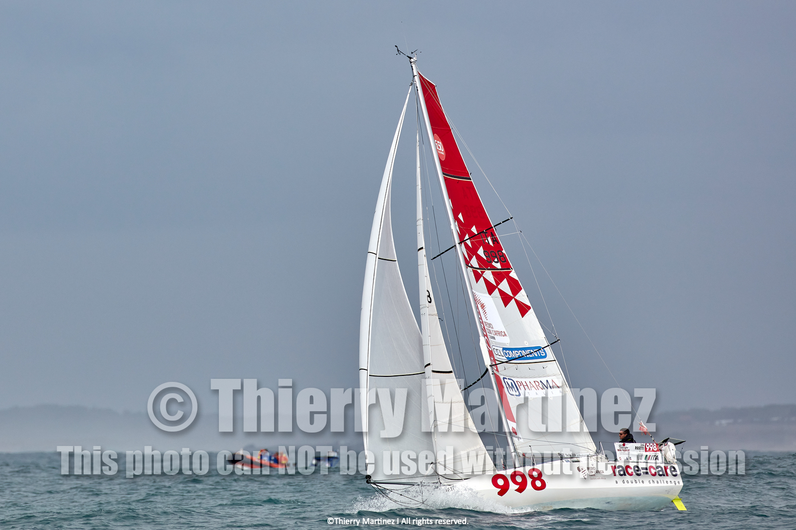 23_22623   © Thierry Martinez. LES SABLES D'OLONNE, 85 - FRANCE 25 septembre 2023.Départ MINI TRANSAT 2023. Départ du Dimanche 24 septembre retardé au Lundi 25 Sept .Les Sables d’Olonne (FRA)    Santa Cruz de la Palma ( Canaries)    St François ( Guadeloupe): 4050 NM.