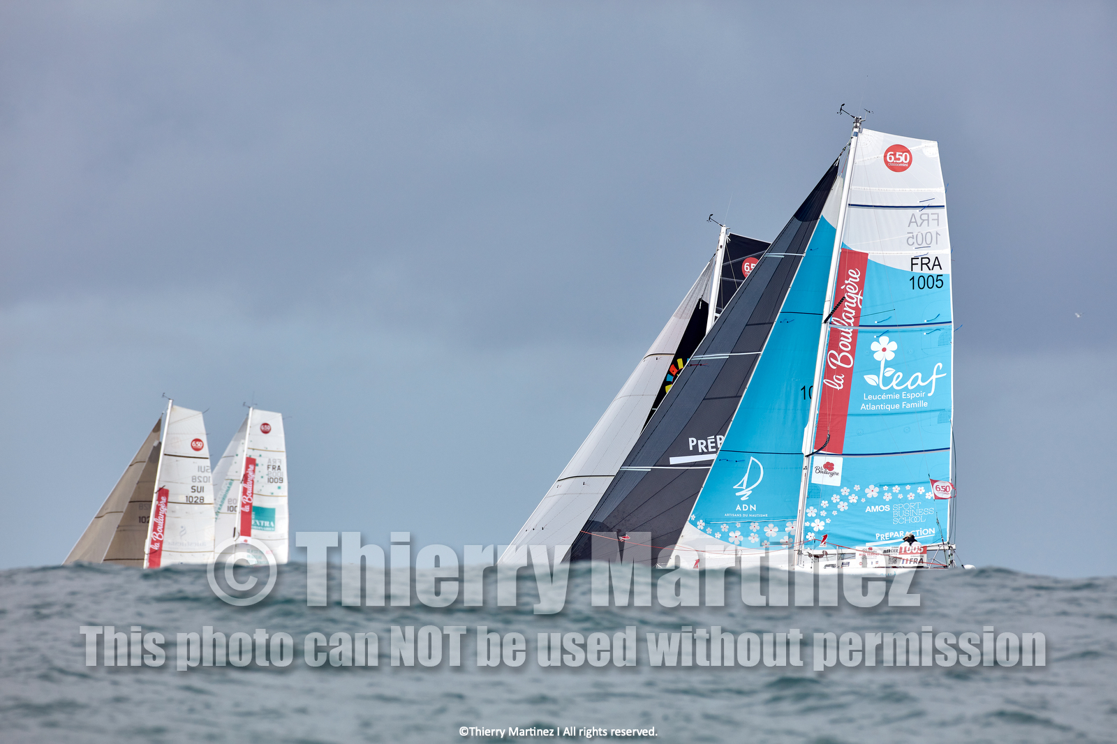 23_22531   © Thierry Martinez. LES SABLES D'OLONNE, 85 - FRANCE 25 septembre 2023.Départ MINI TRANSAT 2023. Départ du Dimanche 24 septembre retardé au Lundi 25 Sept .Les Sables d’Olonne (FRA)    Santa Cruz de la Palma ( Canaries)    St François ( Guadeloupe): 4050 NM.