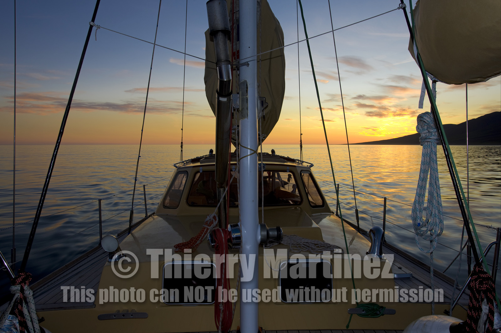 Schooner LA LOUISE sailing on west coast of Greenland.