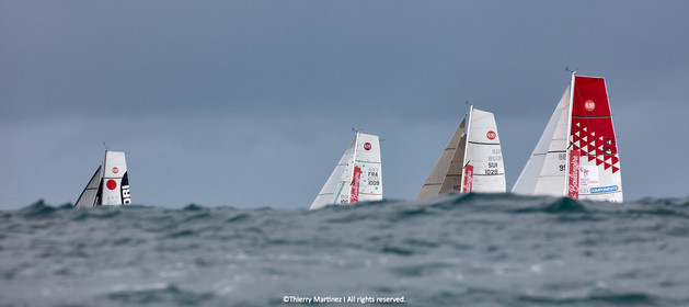 23_22490   © Thierry Martinez. LES SABLES D'OLONNE, 85 - FRANCE 25 septembre 2023.Départ MINI TRANSAT 2023. Départ du Dimanche 24 septembre retardé au Lundi 25 Sept .Les Sables d’Olonne (FRA)    Santa Cruz de la Palma ( Canaries)    St François ( Guadeloupe): 4050 NM.