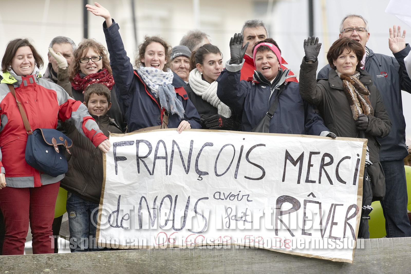 2012 13 VENDEE GLOBE. Winner arrival in Les sables d'Olonne (FRA