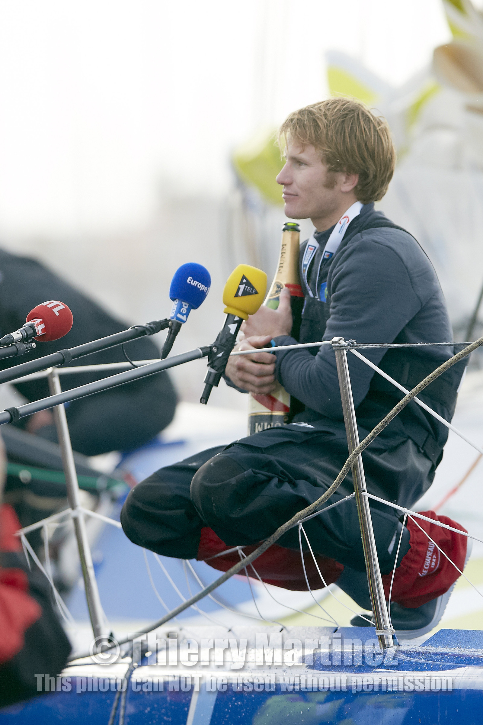 2012 13 VENDEE GLOBE. Winner arrival in Les sables d'Olonne (FRA
