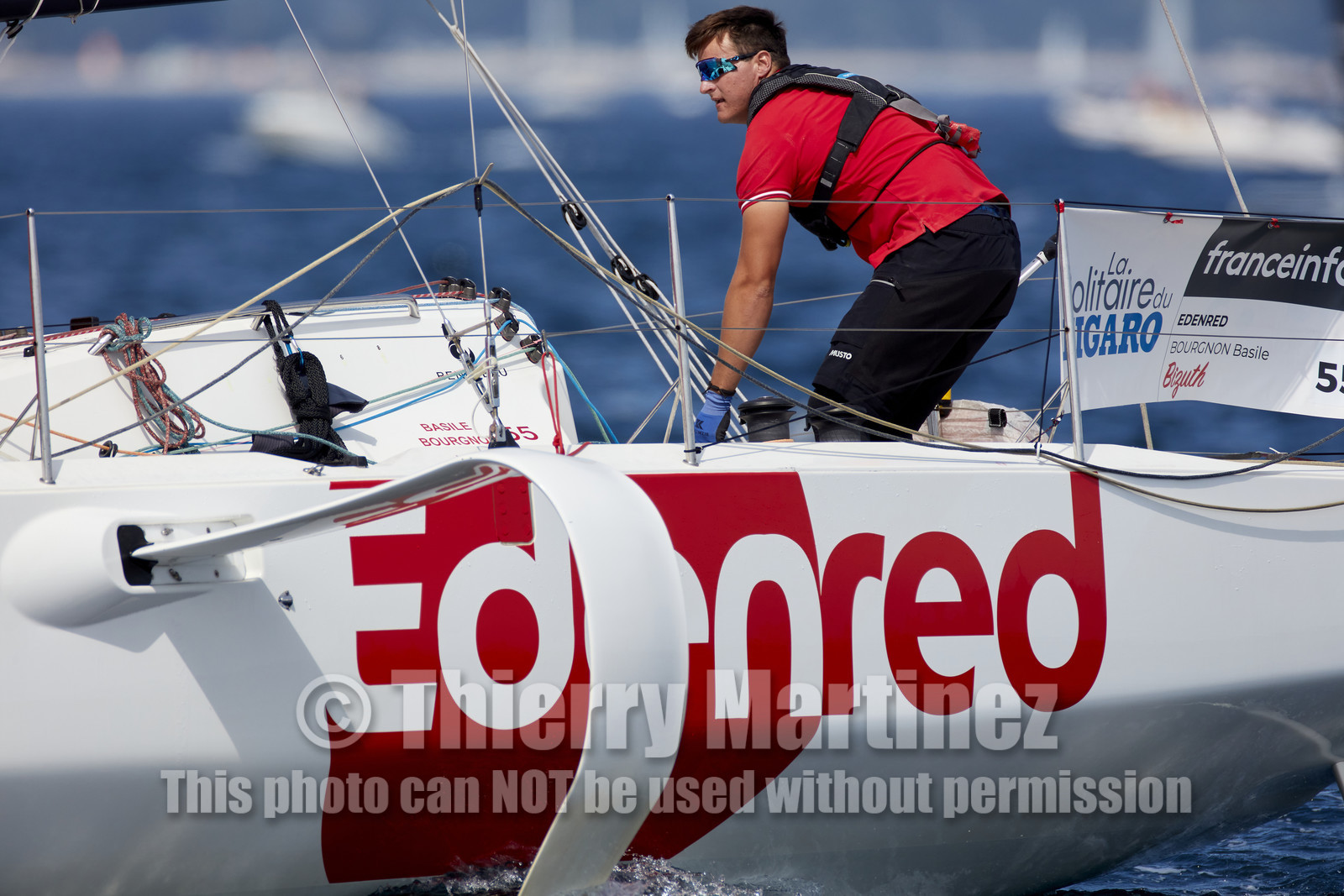 22_33183   © Thierry Martinez.PORT LA FORET, FRANCE. 28 Aout  2022.53éme édition de la Solitaire du Figaro.Départ de la 2éme étape , Port La Forêt   Royan (635NM).