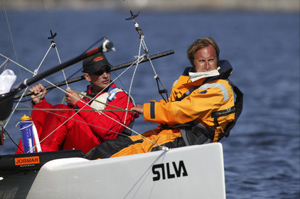 03_3071D © Th.Martinez,STOCKHOLM ARCHIPELAGO - SWEDEN8 07 03-Archipelago Raid (2003)  Day 1..JOBMAN Björn Österberg at the helm and Björn Hansen at the navigation.
