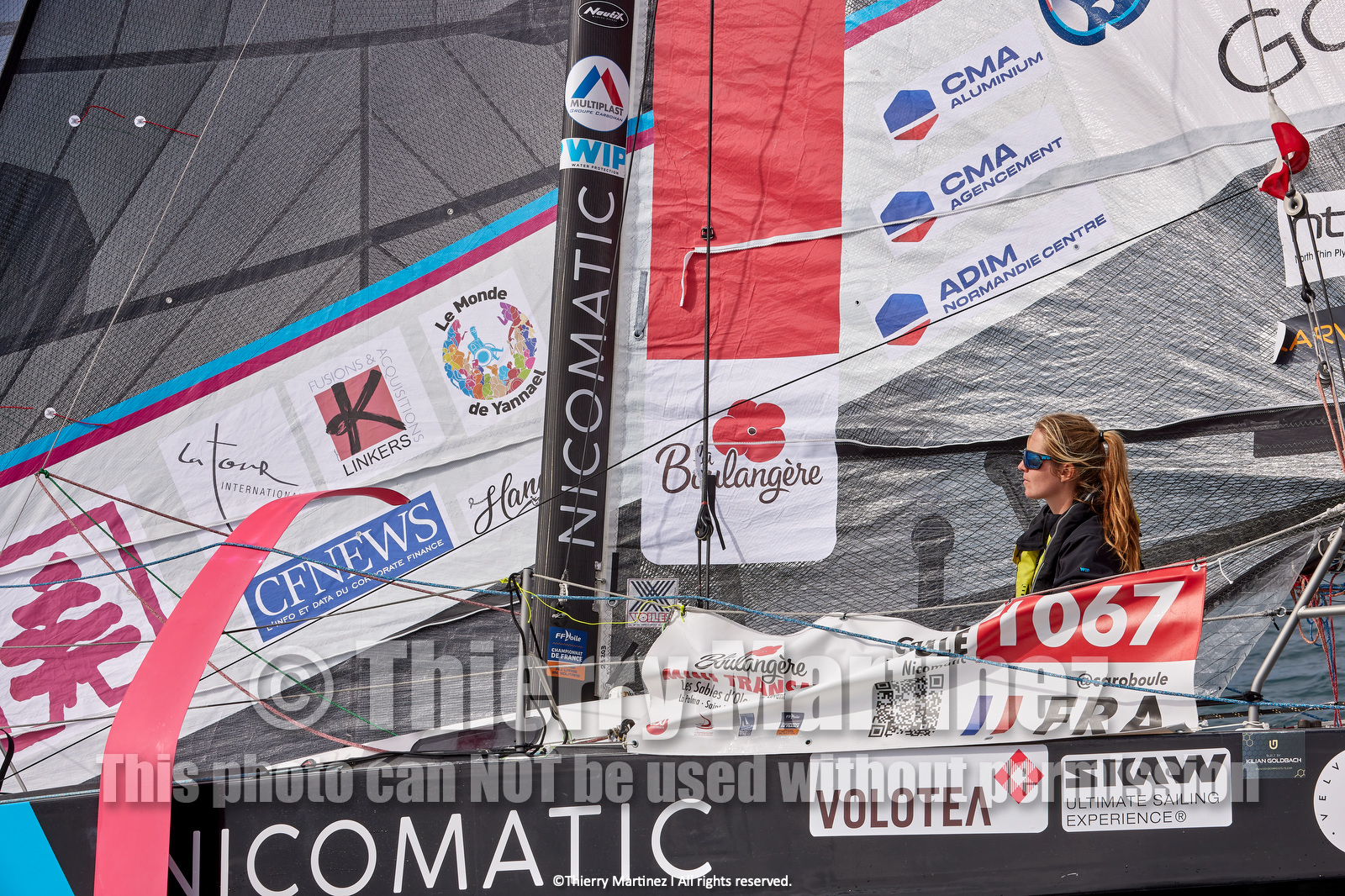 23_22118   © Thierry Martinez. LES SABLES D'OLONNE, 85 - FRANCE 25 septembre 2023.Départ MINI TRANSAT 2023. Départ du Dimanche 24 septembre retardé au Lundi 25 Sept .Les Sables d’Olonne (FRA)    Santa Cruz de la Palma ( Canaries)    St François ( Guadeloupe): 4050 NM.