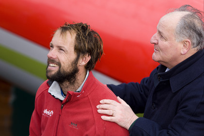 Thomas Coville (FRA) Solo Sailing Round the World Record attempt, Finish .