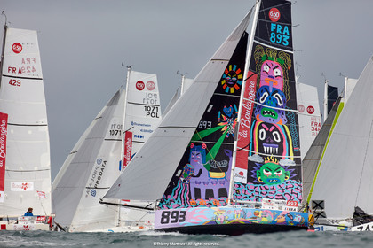 23_22383   © Thierry Martinez. LES SABLES D'OLONNE, 85 - FRANCE 25 septembre 2023.Départ MINI TRANSAT 2023. Départ du Dimanche 24 septembre retardé au Lundi 25 Sept .Les Sables d’Olonne (FRA)    Santa Cruz de la Palma ( Canaries)    St François ( Guadeloupe): 4050 NM.