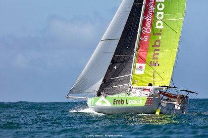23_22794   © Thierry Martinez. LES SABLES D'OLONNE, 85 - FRANCE 25 septembre 2023.Départ MINI TRANSAT 2023. Départ du Dimanche 24 septembre retardé au Lundi 25 Sept .Les Sables d’Olonne (FRA)    Santa Cruz de la Palma ( Canaries)    St François ( Guadeloupe): 4050 NM.