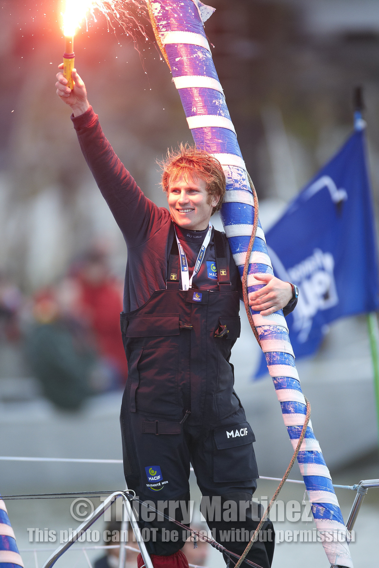 2012 13 VENDEE GLOBE. Winner arrival in Les sables d'Olonne (FRA