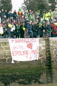 2012 13 VENDEE GLOBE. Winner arrival in Les sables d'Olonne (FRA