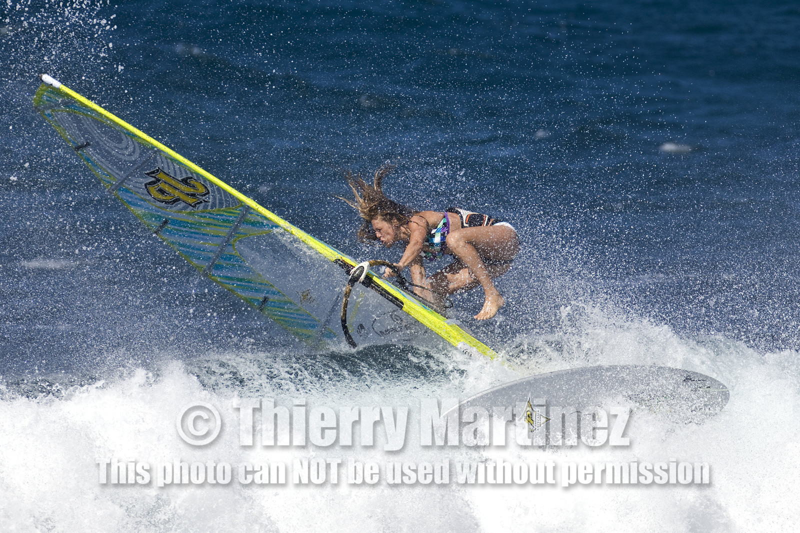 Windsurf in waves at Hookip'a Beach - North Shore Maui - Hawaii.