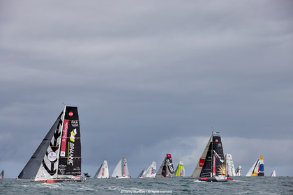 23_21990   © Thierry Martinez. LES SABLES D'OLONNE, 85 - FRANCE 25 septembre 2023.Départ MINI TRANSAT 2023. Départ du Dimanche 24 septembre retardé au Lundi 25 Sept .Les Sables d’Olonne (FRA)    Santa Cruz de la Palma ( Canaries)    St François ( Guadeloupe): 4050 NM.
