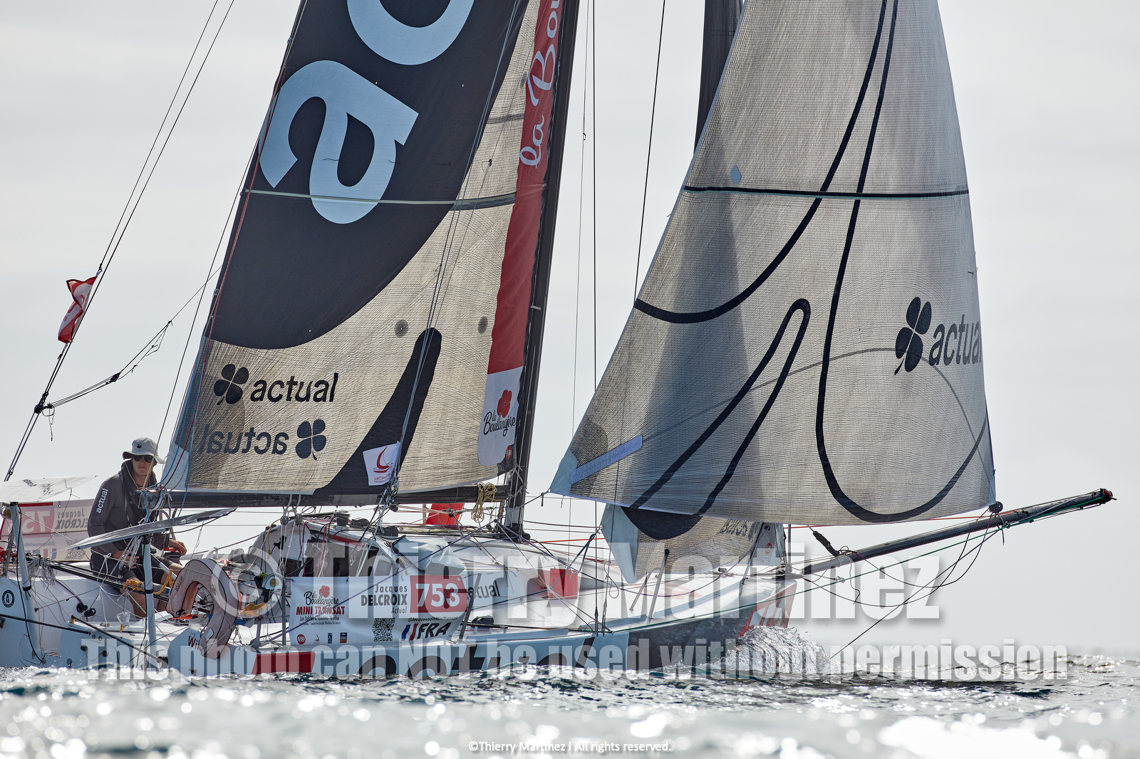 23_22844   © Thierry Martinez. LES SABLES D'OLONNE, 85 - FRANCE 25 septembre 2023.Départ MINI TRANSAT 2023. Départ du Dimanche 24 septembre retardé au Lundi 25 Sept .Les Sables d’Olonne (FRA)    Santa Cruz de la Palma ( Canaries)    St François ( Guadeloupe): 4050 NM.