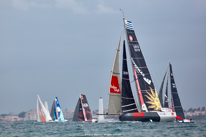 23_22614   © Thierry Martinez. LES SABLES D'OLONNE, 85 - FRANCE 25 septembre 2023.Départ MINI TRANSAT 2023. Départ du Dimanche 24 septembre retardé au Lundi 25 Sept .Les Sables d’Olonne (FRA)    Santa Cruz de la Palma ( Canaries)    St François ( Guadeloupe): 4050 NM.