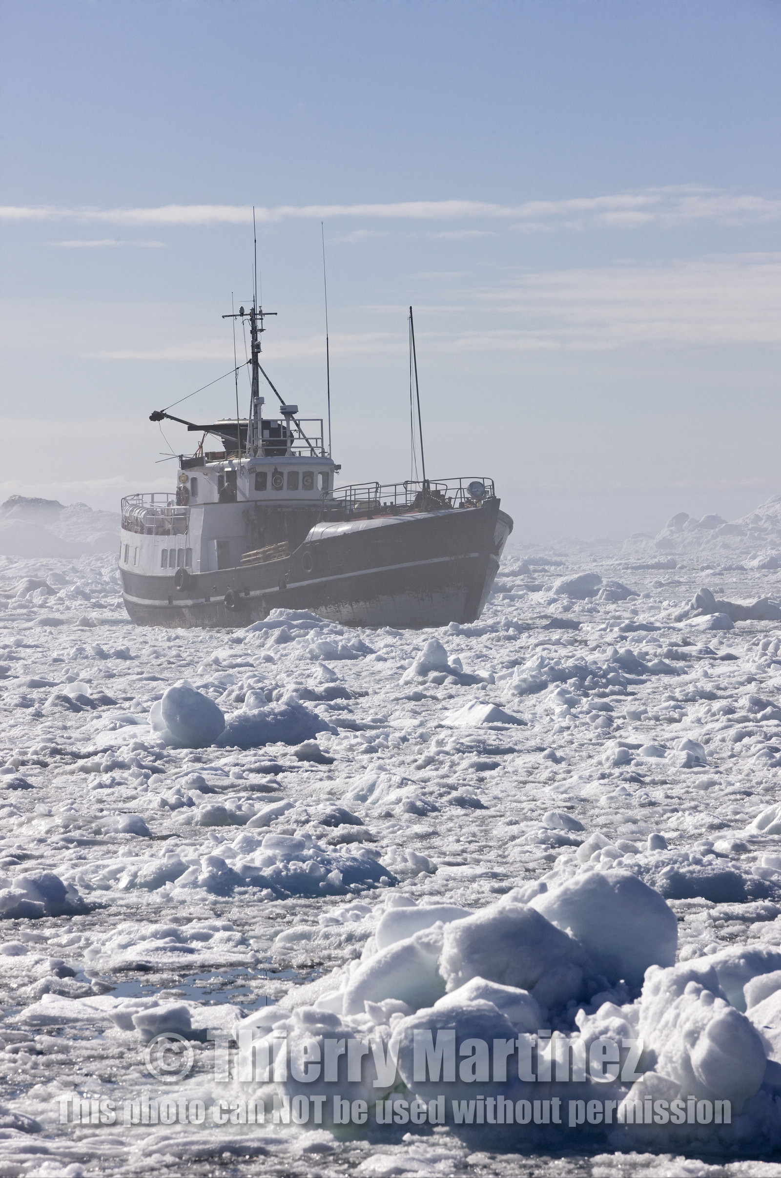 Schooner LA LOUISE sailing on west coast of Greenland.