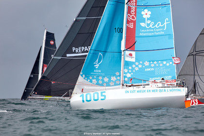23_22420   © Thierry Martinez. LES SABLES D'OLONNE, 85 - FRANCE 25 septembre 2023.Départ MINI TRANSAT 2023. Départ du Dimanche 24 septembre retardé au Lundi 25 Sept .Les Sables d’Olonne (FRA)    Santa Cruz de la Palma ( Canaries)    St François ( Guadeloupe): 4050 NM.